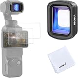 NEEWER 1.2倍ブルーアナモルフィックレンズ コンパチブル Osmo Pocket 3&クリエイターコンボアクセサリー HD光学ガラス マグネット式 ワイドスクリーン ブルーストリーク効果レンズ+2倍強化ガラススクリーンプロテクター FL-C56