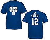 Andrew Luck Indianapolis Colts Youth Mainliner Jersey名前と番号Tシャツ L ブルー