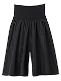 Angeliebe エンジェリーベ マタニティ パンツ 産前 産後 対応 ツイル ギャザー スカンツ 妊婦服 産前 産後 ガウチョ M ～ L ブラック 20954 20954202