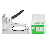 釘ステープルツール、3重ヘビーデューティステイプル材質、装飾、木工/家具/ドア/窓/掲示板、1000ステープル針を固定する 室内装具(ハンドケア)