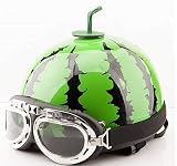 ★ ★ アックルパー 面白いモデルスイカ バイクハーレー 半キャップ ヘルメット フルフェイスヘルメット 出川哲朗さん