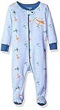 The Children's Place Little Boys and Toddler Long Sleeve Footed Stretchie Pajamas Airplane Blue 5T [