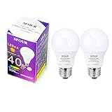 LED電球 口金直径26mm 広配光 40W形相当 自然光 暖かい白 省エネ 輸入LED芯 高発色 ブルーレイ ストロボなし 密閉機器に対応