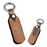 [KUNIO] マツダ専用 キーケース キーホルダー キーカバー ギフト 革 手作り Mazdaにむけ デミオ アクセラ アテンザ ロードスター デミオ ND CX3 CX4 CX7 CX9 MPV DJデミオ ロードスター 2015 2017 2019 純正 Aブラウン