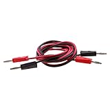 SONONIA 2個　1m 　4mm　バナナ→バナナプラグ　ソフト　シリコン　テストケーブル　リード　耐久性 互換性　ワイヤー＆導電性金属