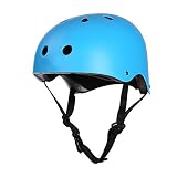 ヘルメット バイク こども用 自転車 スノー スケートボード 登山 クライミング スポーツ用 子供用 / 大人用 軽量 通気性 (ブルー, M)