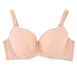 LUERME ブラジャー 授乳用 マタニティブラ 授乳ブラ 下着 妊娠中 中厚モールドカップ 綿　大きいサイズ (90, 肌色)
