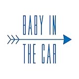 baby in car カッティング ステッカー Sサイズ ブルー 青