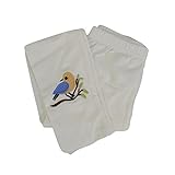 Plus Nao(プラスナオ) 子供用 レギンス スパッツ ベビー キッズ 女の子 男の子 ワンポイント刺繍 レギパン 10分丈 コットン 90 100 110 120 100 ホワイト