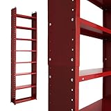 突っ張り棚 CBV-8 幅70×奥行20×高さ160～270cm 8段 レッド 10㎏/段