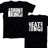 Drinking / Eating For Twoシャツセット – 妊娠発表 カラー: ブラック