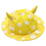 Hollazilla(ホラズイラ) ベビー パラソル 日焼け止め帽 赤ちゃん 点々 夏 メッシュカップ クロワッサン帽