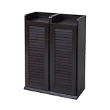 下駄箱 通気性良好 リバーシブル 300mm幅 (2個組) f-jkp-sgt0093db (ダークブラウン色)