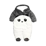 エルフ ベビー(Fairy Baby)パンダ着ぐるみ ベビーロンパース フード付アウター防寒着 前開き 73cm 灰白