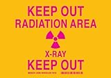 Brady 25289 Plastic Radiation & Laser Sign, 7" X 10", Legend "Keep Out Radiation Area X-Ray Keep Out