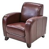 ソファ バイキャストレザーソファ 1人掛け ブラウン 1P シングルソファ モダン 家具 おしゃれ 応接間 ロビー 椅子 リビング ソファー sofa 1seater アンティーク調 インテリア 茶 bycastsofa1pbr