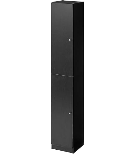 Amazon.co.jp: Hodedah 本棚 ブラック 5段 5枚扉 【日本正規輸入品