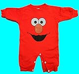 エルモ　　ロンパース　70・80・90ｃｍ トレーナー素材セサミストーリー (80ｃｍ)