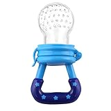 Reedoo ベビー用品 赤ちゃん用 おしゃぶり フードグレード フィーダー シリコン製 キャップ付き 子供摂食ツール 栄養摂取 野菜 果物 咬み袋 歯がため 持ち運び便利 安全 かわいい 出産祝い 
