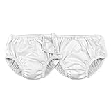 i Play (アイプレイ)乳幼児用 再利用可能 吸収力抜群の水泳用オムツ（2枚セット） US サイズ: 24 Months カラー: ホワイト