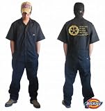 【Dickies】ディッキーズ 半袖 つなぎ ツナギ カスタム カバーオール ｢BLACK｣「バイク・車・チーム系」