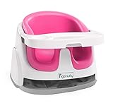 Bright Starts Baby Base 2-in-1 Seat ジャンボ赤ちゃんソファ、離乳食椅子、ブースターチェア、トレイ（海外直送） (PINK)
