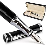 ワーズワース & ブラック 万年筆セット 中字 インクカートリッジ6本とインク詰め替えコンバーター付き ギフトケース ジャーナリング カリグ