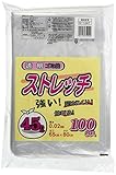 日本技研工業 ストレッチごみ袋 透明 45L 100枚入り 伸びやすく裂けにくいST100T