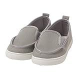 JOKnet キッズ ローファー風 キャンバス スリッポン スニーカー シューズ 子供靴　アウトレット フラットグレー 26(16cm)
