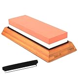 elfishjp 両面砥石 #3000/#8000 両用 プロ 家庭用 キッチン工具 コンビ砥石セット 包丁研ぎ 鎌砥石 研ぎ石 中砥 仕上げ 全ゴム台付 角度固定ホルダー 木台付き