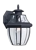 Sea Gull Lighting 8038-12 Single-Light Lancaster Medium Outdoor Wall Lantern, Clear Beveled Glass an