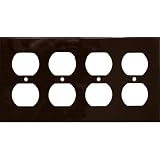 Lexan壁プレート4 Gang二重レセプタクルブラウン( Pkg of 10 )