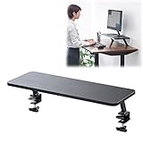 サンワサプライ アウトレット モニター台 机上台 クランプ式 幅65cm 奥行26cm 耐荷重10kg 木製 昇降デスク向け ブラック MR-LC305BK