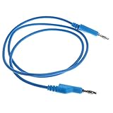 IPOTCH 4mm スタッキング バナナ - バナナ プラグ　ソフト　シリコン　テスト　ケーブル　 耐久性 互換性 　全2色 - 青