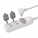 防滴タップ コンセント iPod、携帯電話、デジタルカメラ用　電源タップ 耐トラッキングカバー付 安全性　タップ おしゃれ タップ 防水 延長コード3m　3個口