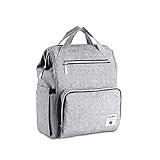 SONARIN新マザーズバッグ、ベビーカーストラップ、おむつ交換パッド、ベビーおむつ交換バックパック、マルチファンクション、おむつバッグ、旅行バックパックオーガナイザー、防水、大容量、スタイリッシュで