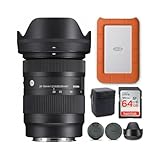 Sigma 28-70mm f/2.8 DG DN コンテンポラリーレンズ Sony E用 LaCie Rugged Mini 1TB 外付けハードドライブ 64GB SDカード付き (3アイテム)