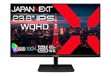JAPANNEXT 23.8インチ モニター WQHD 2560x1440解像度 IPS ディスプレイ (HDMI/USB-C 給電 (65W) / DisplayPort/VESA対応/ブルーライトカット) JN-IPS238WQHD-C65W