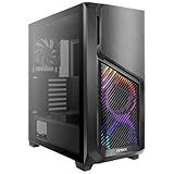 Antec、ARGBファン3基、強化ガラスパネル搭載冷却型ミドルタワーPCケース「DP502 FLUX」 ブラック