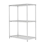 ドウシシャ メタルラック本体 脚部変更:ナイロンキャスター仕様(ストッパー無×2+有×2)/+5.5cm 段数:3 スチールラック、メタルラック、オーダーラック SM12600000120ABYY-3 6台入