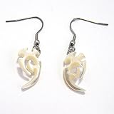 トライバル 夜光貝 フック ピアス ステンレス