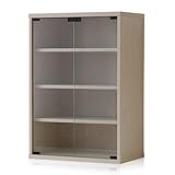 ワイエムワールド ガラス キャビネット 組合せ自在 ディスプレイラック 6Beeシリーズ 【カラー：ホワイトオーク】 00-HN-GCAB