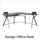 L型オフィスデスク タブレット用テーブル付きのスタイリッシュなデスク