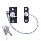 JCP Window & Door Cable Restrictor Lock Child & Baby Safety Security Wire (Black) JCP4546 by JCP