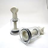 4サイズ展開 手動式 乳頭 吸引器 ニップルサッカー (M サイズ 2個 セット) 陥没 乳首 改善