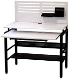 ルームワークス鏡面仕上げ引き出し付きトリプルスライドデスク CPU-13WH