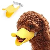 Doyeemei 犬用マズル 口輪 犬アヒル口セット シリコン犬口 ペットシリコンゴムセット 犬調節セット 噛み防止 家具破壊防止 (S イエロー)