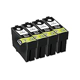 J-ECO製 ICBK61 ブラック 染料 お得な4本セット ISO14001、ISO9001、CE、SGS認証工場 エプソン用 互換インクカートリッジ 残量表示 (IC61 IC62 IC65 ICBK61 ICC62 ICM62 ICY62 ICC65 ICM65 ICY65)
