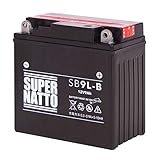 バイクバッテリーSB9L-B（YB9L-B 12N9-3B GM9Z-3B FB9L-B互換） 密閉式 メンテナンスフリー( レブル250 (MC13) KH500 ) SUPRE NATTO（スーパーナット）