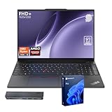 Lenovo ThinkPad E14 Gen 6 ビジネスノートパソコン、14インチ FHD+ディスプレイ、AMD Ryzen 7 7735U、16GB DDR5 RAM、512GB SSD、指紋、バックライト、Wi-Fi 6、Windows 11 Pro、Targus USB-C 100Wドッキングステーションセット